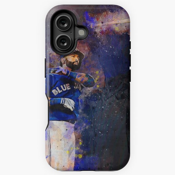 Vista previa del artículo con la obra «Bautista Jays Bat Flip Técnica mixta», diseñado y vendido por Pixel Drip.