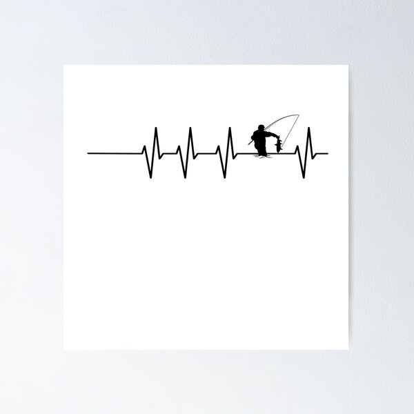 Item preview, Angler fisherman heartbeat EGK heart rate designed and sold by lsvds.