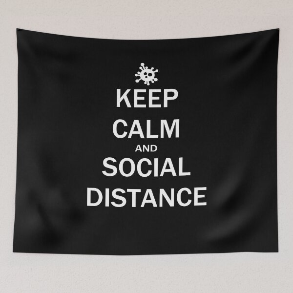 Item preview, Keep Calm and Social Distance designed and sold by CoolApparelShop.