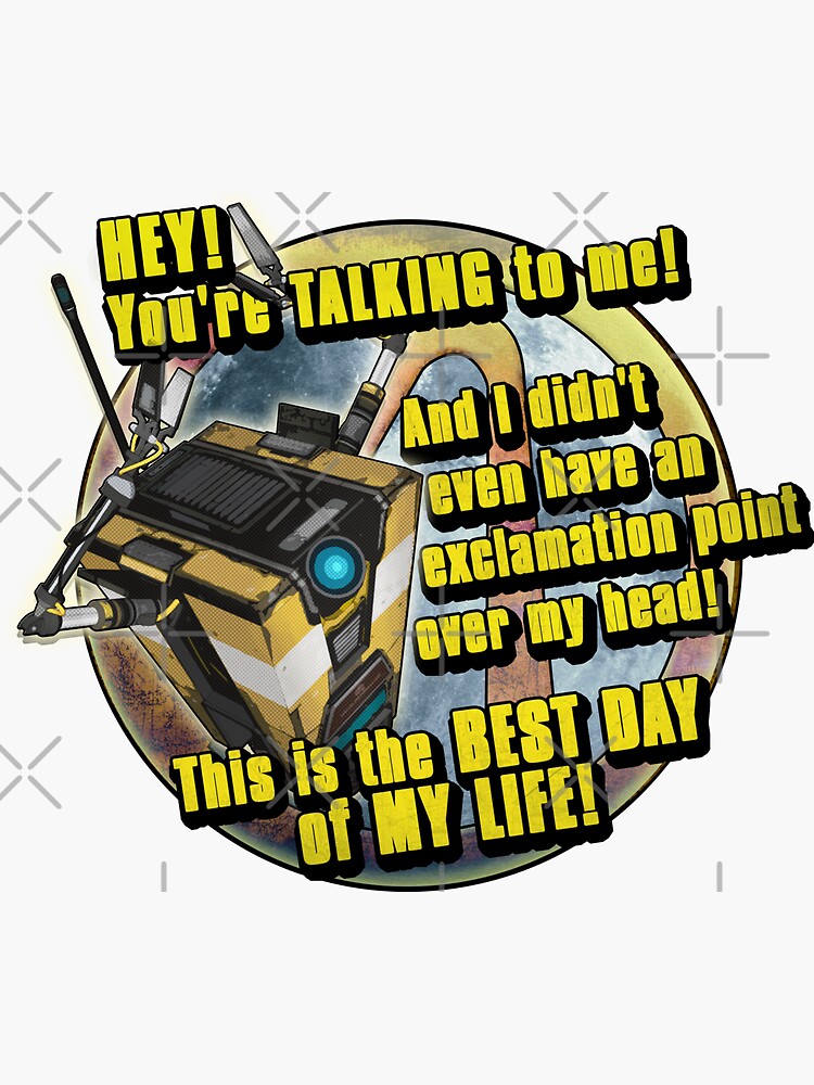 Borderlands Happy Claptrap Sticker By Morelikeit Redbubble