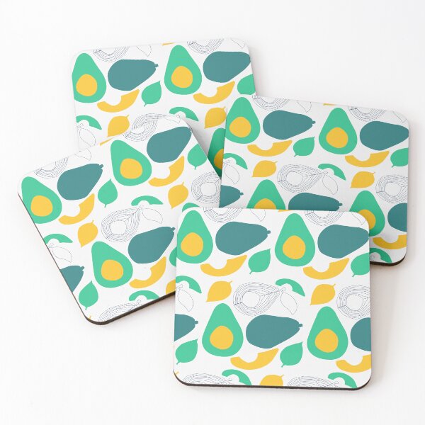 Item preview, Mint green and yellow avocado fruit pattern gift design designed and sold by Michael Schmidt.