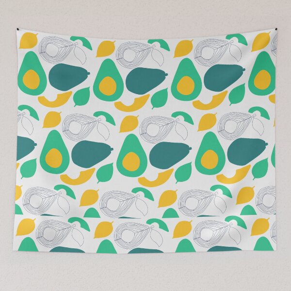 Item preview, Mint green and yellow avocado fruit pattern gift design designed and sold by Michael Schmidt.