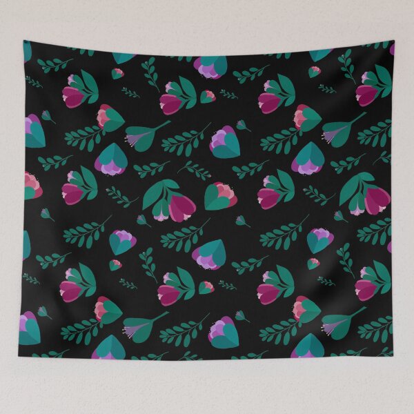 Aperçu de l'œuvre Motif floral rose et violet créée et vendue par OranelloDesigns.