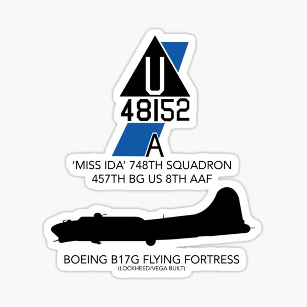 Item preview, Boeing B17G 'Miss Ida' tail code designed and sold by Wartime Designs.