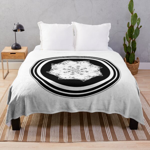 Item preview, “The Second Snowflake” - Geometric shape - Black and White - Circle - Logo - Minimal designed and sold by BDLVandFriends.