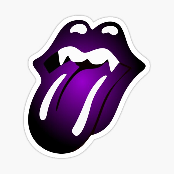 Halloween Purple Tongue Sticker Sticker