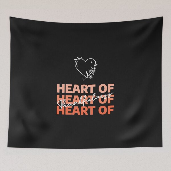 Item preview, Heart Of Thankfulness | Thanksgiving Holiday | Autumn Harvest Festival | Minimal Lettering Design designed and sold by Ainbowz-Artwork.