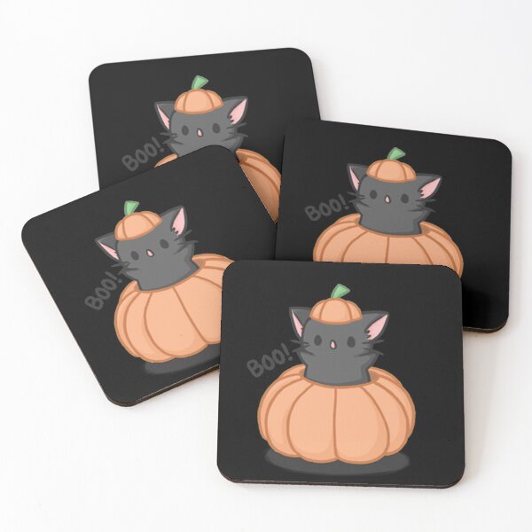 Item preview, Cute kawaii pumpkin cat designed and sold by mofin.