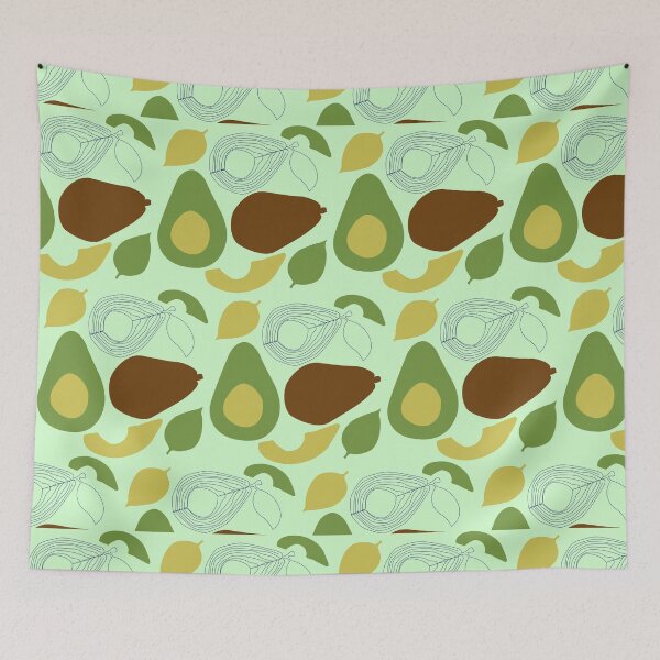 Item preview, Light green and yellow avocado fruit pattern gift design designed and sold by Michael Schmidt.