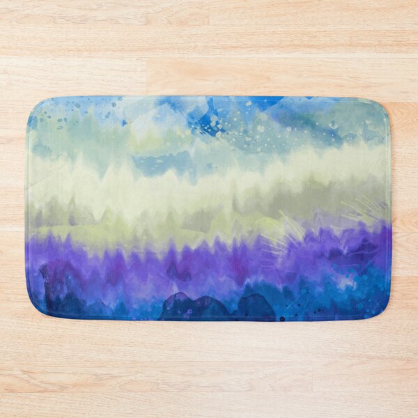 Item preview, Tie Dye abstract rainbow lines, blue, purple, bright, yellow designed and sold by avit1.