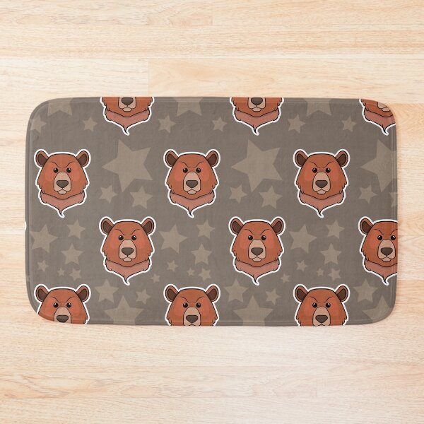 Item preview,  pattern with brown bears on brown background environment stars designed and sold by kotart72.