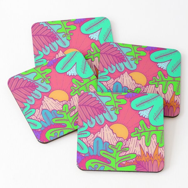 Item preview, Neon Colored leaves Pattern designed and sold by Memituss.