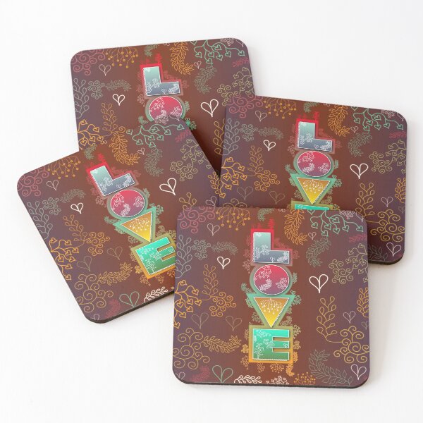 Item preview, Cute curvy colorful love pattern and text designed and sold by CiniArt.