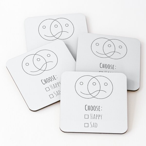 Item preview, You Choose Happy or Sad Smiley Face designed and sold by Sour Soul.