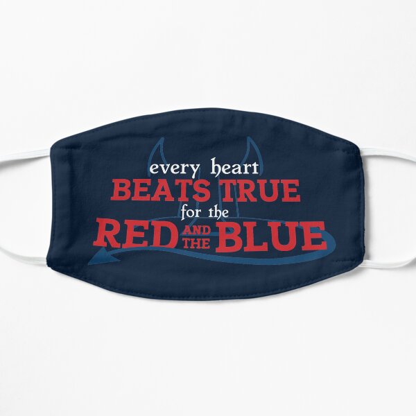 Chaque cœur bat vrai pour le rouge et le bleu Masque sans plis
