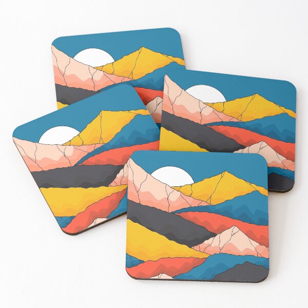 Item preview, Retro Neon Colored Mountains designed and sold by Memituss.