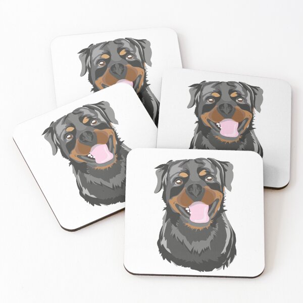 Item preview, Cheerful Rottweiler "Happy" designed and sold by Bettina Kröger.