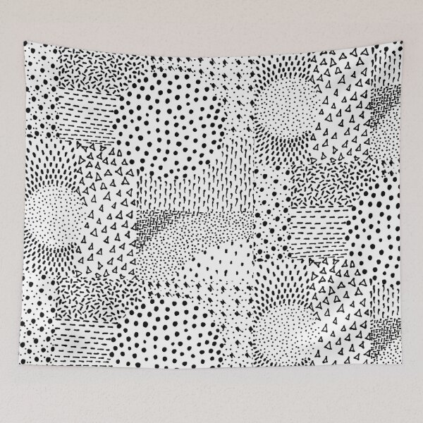 Item preview, Black dots hand drawn abstract pattern  designed and sold by Aftinia.