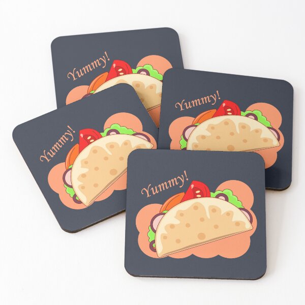 Item preview,  Yummy vegetables and beef taco with bubbled background  designed and sold by SGS-.
