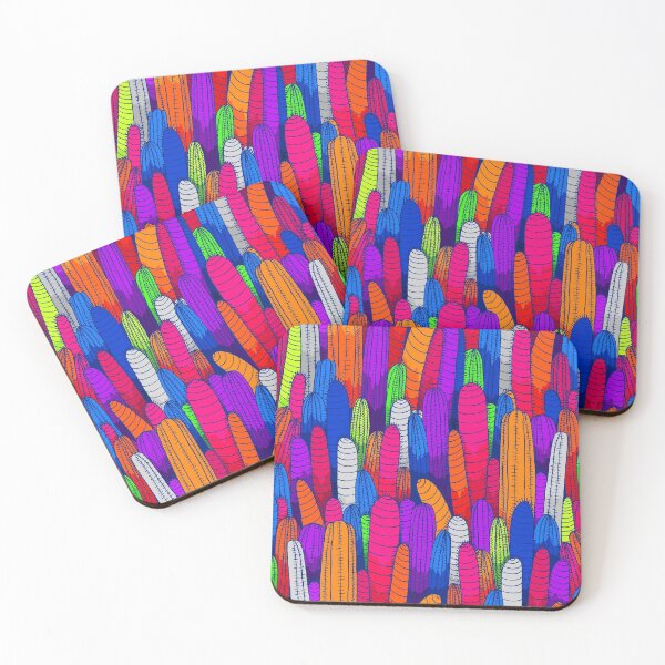 Item preview, Colorful Coral Reefs Retro Neon Colored designed and sold by Memituss.