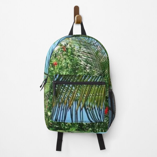 Item preview, green floral beach side designed and sold by -BENOVI.