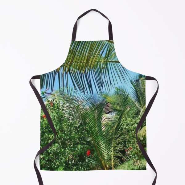 Item preview, green floral beach side designed and sold by -BENOVI.