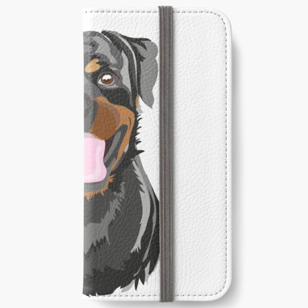 Fröhlicher Rottweiler "Happy" iPhone Flip-Case