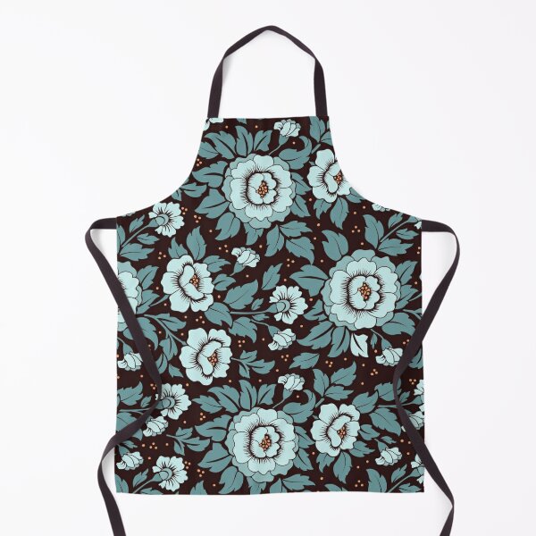 Blue Flowers Floral Blossoms On Shirts Bags And Home Decor Apron