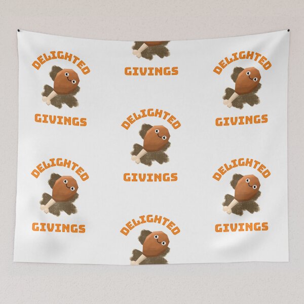 Item preview, Delighted Givings | Thanksgiving Holiday | Autumn Harvest Festival | Cute Drumstick Lettering Design designed and sold by Ainbowz-Artwork.
