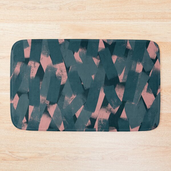 Item preview, Shades of Dark Green and Blush Pink Smudgy Brush Strokes designed and sold by OneThreeSix.