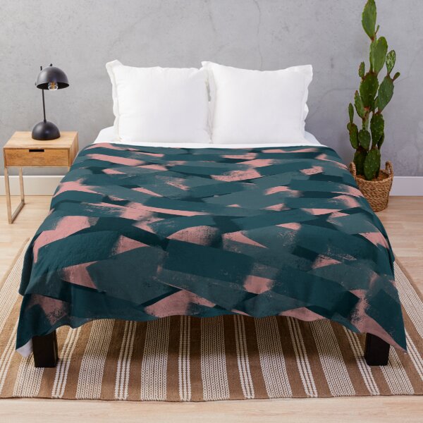Item preview, Shades of Dark Green and Blush Pink Smudgy Brush Strokes designed and sold by OneThreeSix.