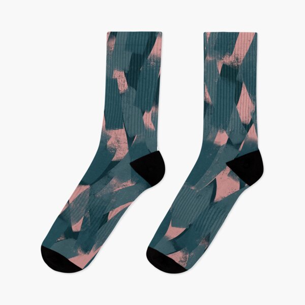 Item preview, Shades of Dark Green and Blush Pink Smudgy Brush Strokes designed and sold by OneThreeSix.