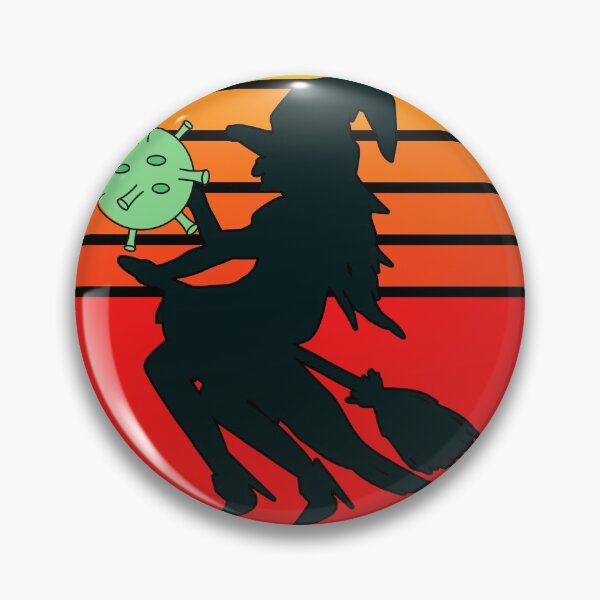 Item preview, MEDICAL LAB SCIENTIST HALLOWEEN LAB WITCH RETRO SUNSET-VIRUS CORONAVIRUS designed and sold by Hippiesole.