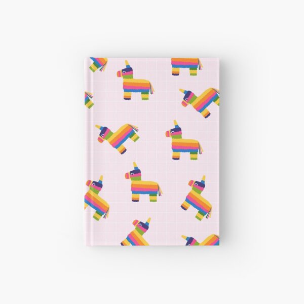 Cute Pinata Print on Pink Background Hardcover Journal