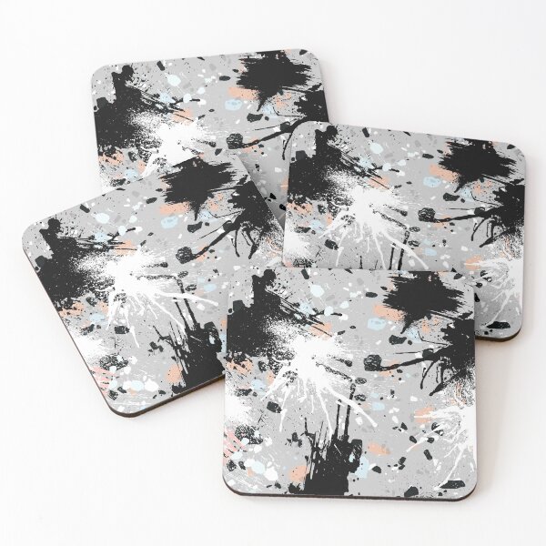Item preview, Brush Strokes Pattern ... Black White Pink Orange Light Blue designed and sold by AwesomeProject.