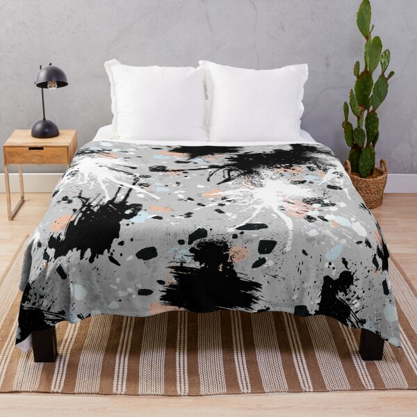 Item preview, Brush Strokes Pattern ... Black White Pink Orange Light Blue designed and sold by AwesomeProject.