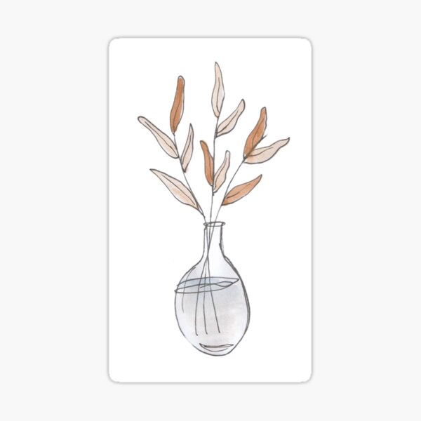 Vase in watercolor Sticker