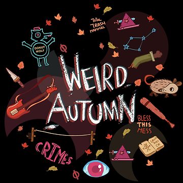 Artwork thumbnail, Night in the Woods Weird Autumn Pattern by Scribblechill