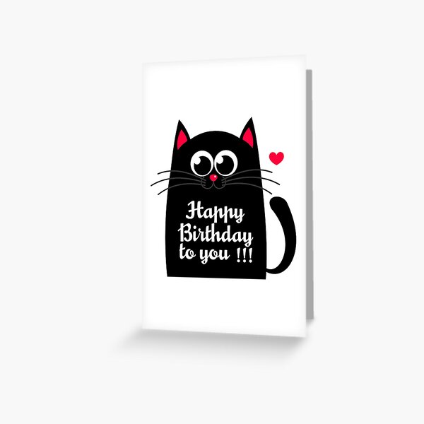 Marshmallow Range by Second Nature Cards. Cat Theme Happy Birthday Card 