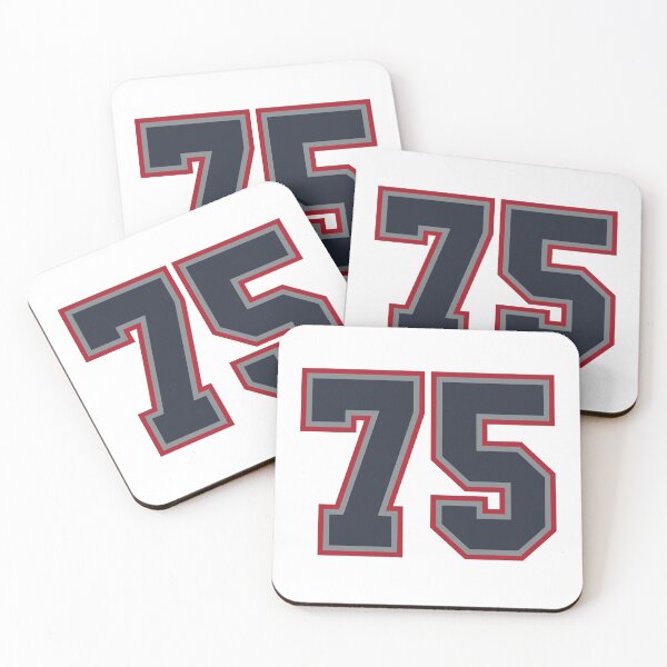 Item preview, 75 Navy Grey Red Sports Number Seventy-Five designed and sold by HelloFromAja.