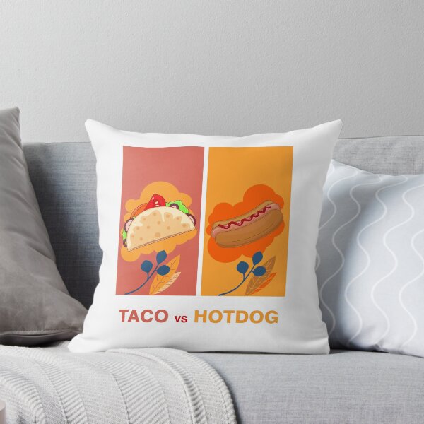 Item preview, Taco vs hot dog lovers and leaves colored background  designed and sold by SGS-.