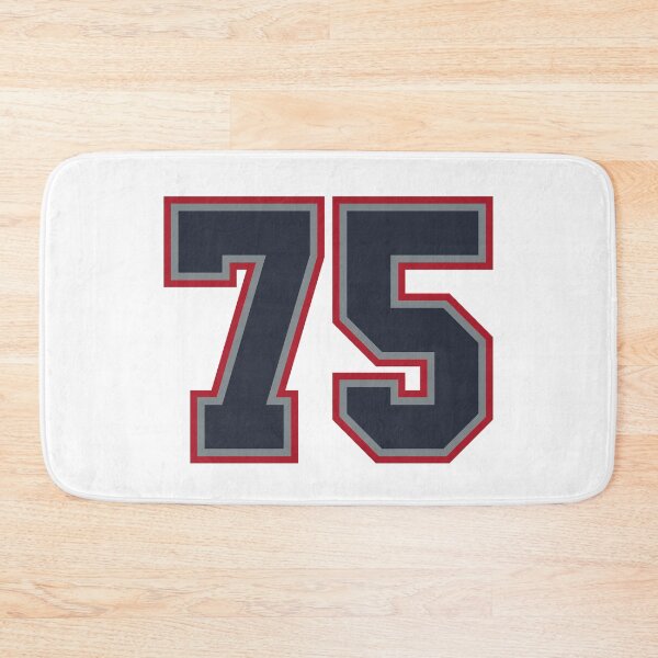Item preview, 75 Navy Grey Red Sports Number Seventy-Five designed and sold by HelloFromAja.
