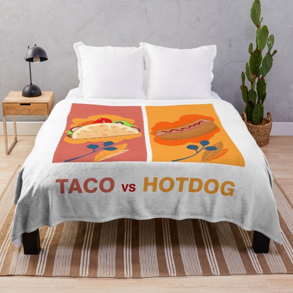 Item preview, Taco vs hot dog lovers and leaves colored background designed and sold by SGS-.