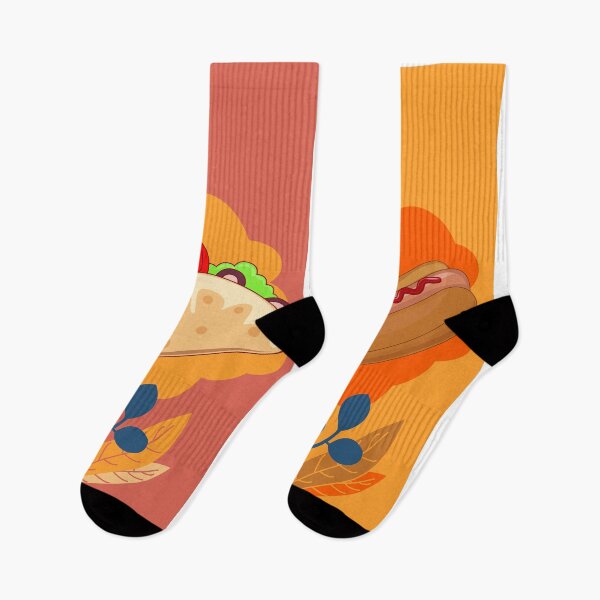 Item preview, Taco vs hot dog lovers and leaves colored background  designed and sold by SGS-.