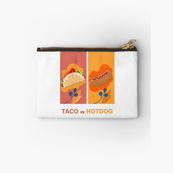 Item preview, Taco vs hot dog lovers and leaves colored background  designed and sold by SGS-.