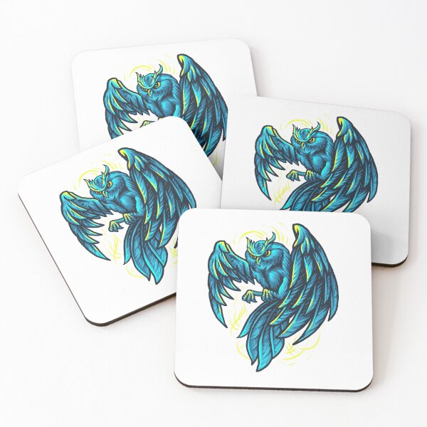 Item preview, Ornate Blue Owl Art work designed and sold by JTS STORE.