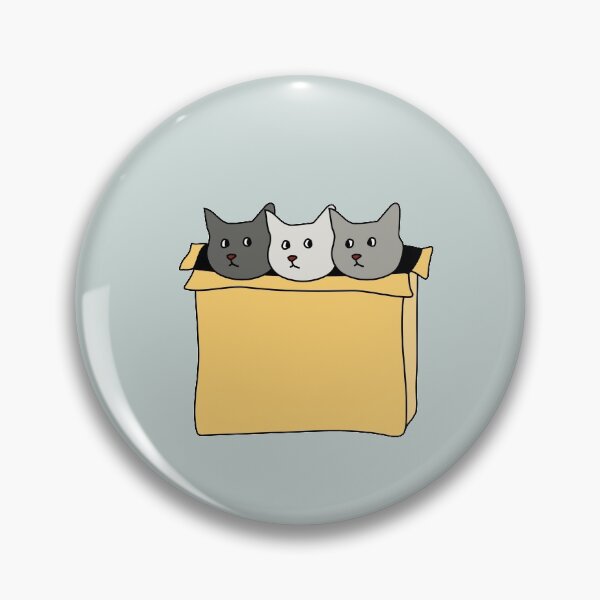 Artikelvorschau, drei Katzen in einem Karton entworfen und verkauft von pastelpurple.