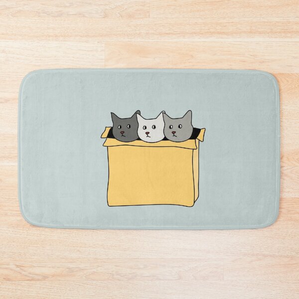 Item preview, three cats in a cardboard box designed and sold by pastelpurple.