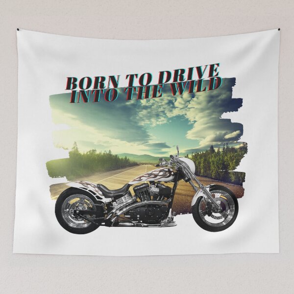 Item preview, Cool motorbike driving into the wild designed and sold by ka-r-a.
