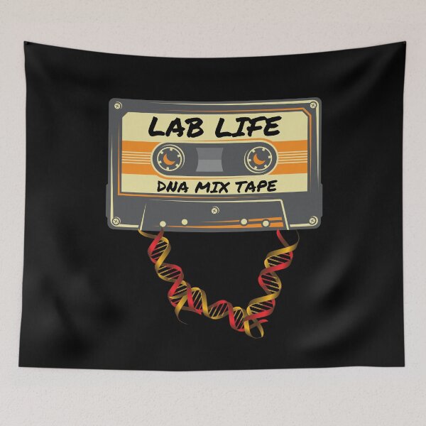 Item preview, MEDICAL LABORATORY SCIENTIST RETRO CASSETTE TAPE LABLIFE DNA MIX TAPE FUNNY  designed and sold by Hippiesole.